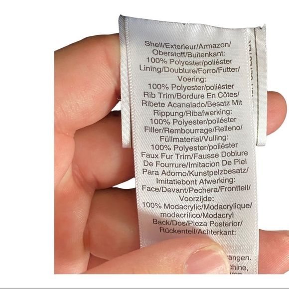 DKNY Long Puffer Jacket Women's quilted stretch panel sides black size large nwt - Picture 14 of 14